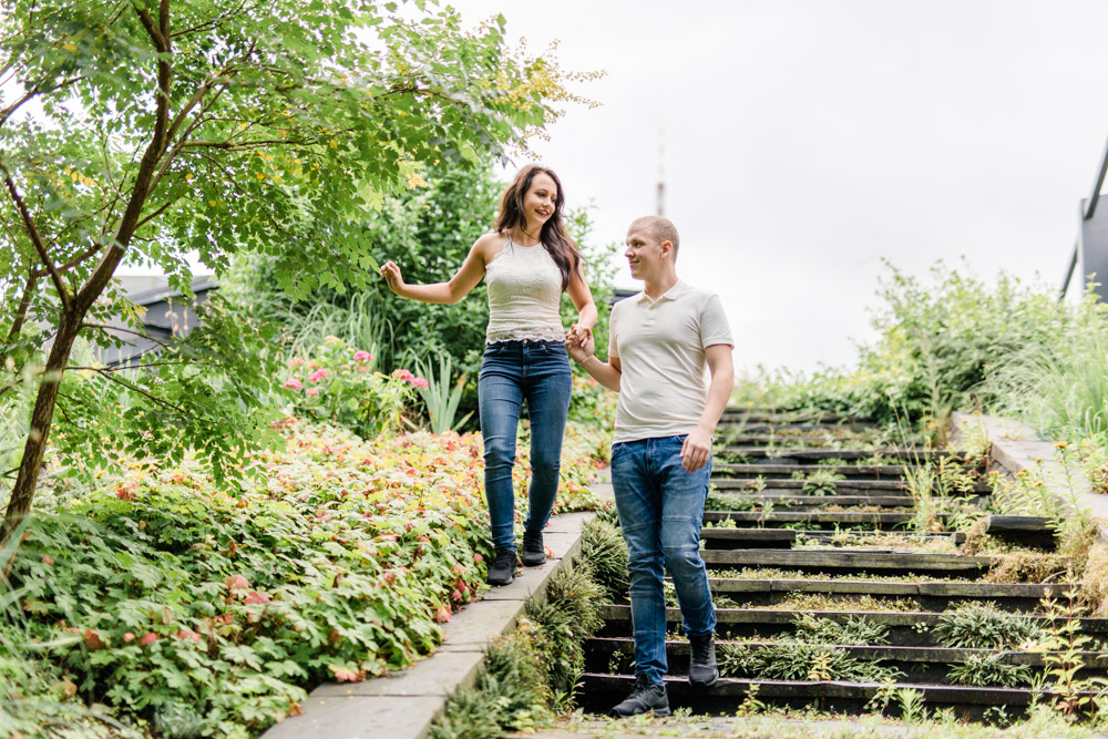 Paarshooting in Planten und Blomen am Wasserfall